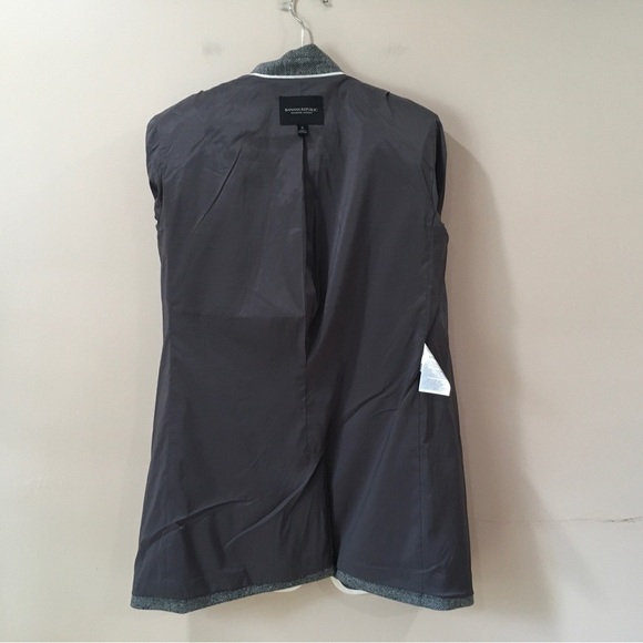 BANANA REPUBLIC Women’s 6 Tailored Blazer Jacket Grey Preppy Academia - Picture 8 of 11